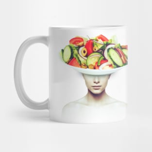 Salad head portrait Mug